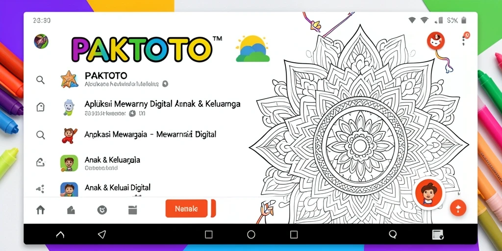 Antarmuka PAKTOTO yang menarik dengan pilihan mewarnai yang beragam.