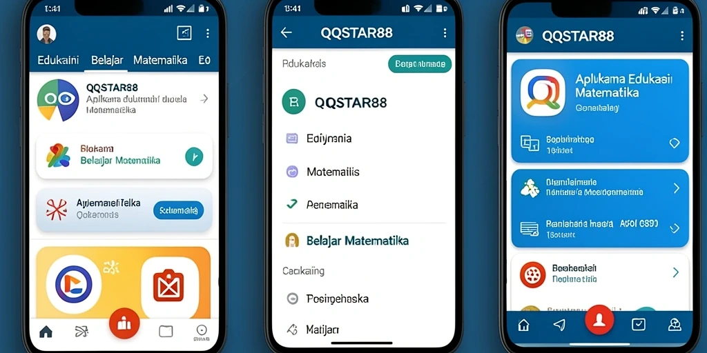 Screenshot utama QQSTAR88 menampilkan fitur interaktif belajar matematika.